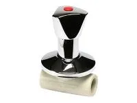 Вентиль проходной PPR с маховиком, под штукатурку, Wavin Ekoplastik