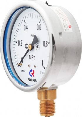 Манометр, Тип ТМ серия 20, виброустойчивый, подключение снизу, Росма В Миассе