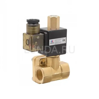Клапан соленоидный с сервоприводом и катушкой, двухходовой, непрямого действия (нормально открытый), Росма В Миассе